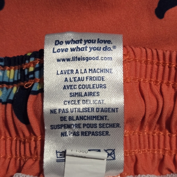 Life Is Good Mens Preppy Colorful Jake Print Swim Trunks Size Large - Picture 7 of 8